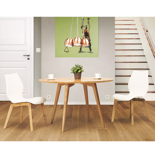 Maysun - Design Eettafel - JANICE Naturel &Oslash;120 CM