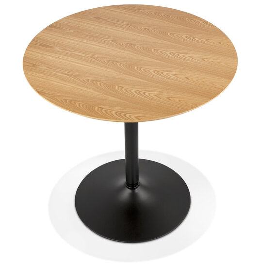 Maysun - Design Bistrotafel - FLOOR Naturel-Zwart &Oslash; 80 CM