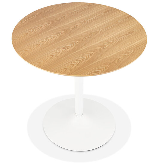 Maysun - Design Bistrotafel - FLOOR Naturel-Wit &Oslash; 80 CM