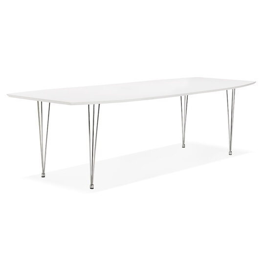 Maysun - Design Eettafel - DIONE Wit-Chroom 170(270)X100 CM