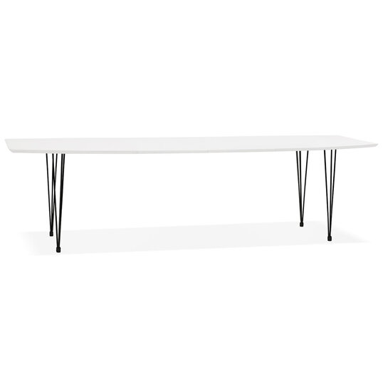 Maysun - Design Eettafel - DIONE Wit-Zwart 170(270)X100 CM