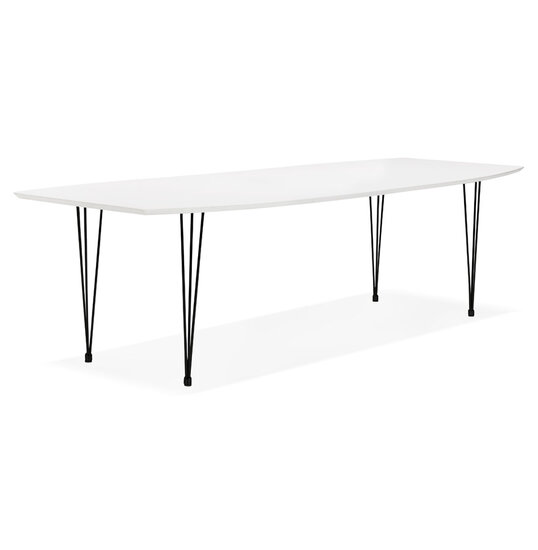 Maysun - Design Eettafel - DIONE Wit-Zwart 170(270)X100 CM