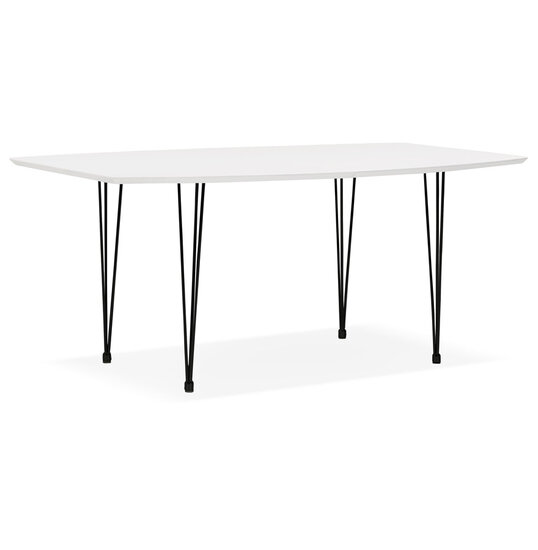 Maysun - Design Eettafel - DIONE Wit-Zwart 170(270)X100 CM