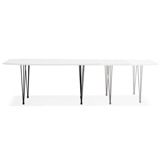 Maysun - Design Eettafel - DIONE Wit-Zwart 170(270)X100 CM