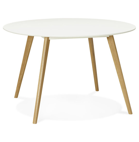 Maysun - Design Eettafel - CAMILA Wit &Oslash; 120 CM