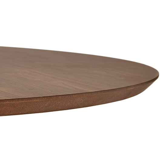 Maysun - Design Eettafel - BO Walnoot-Chroom &Oslash; 120 CM