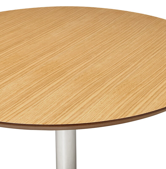 Maysun - Design Eettafel - Naturel-Chroom BO &Oslash; 90 CM