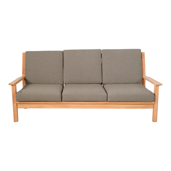 Outdoor Living - Loungebank teak 180cm, incl. kussen