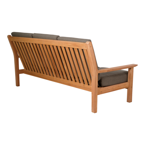 Outdoor Living - Loungebank teak 180cm, incl. kussen