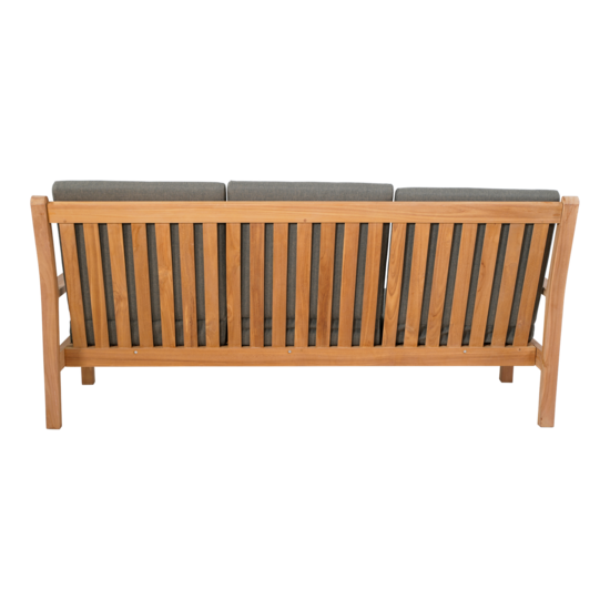 Outdoor Living - Loungebank teak 180cm, incl. kussen