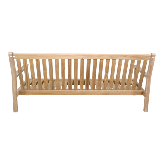 Outdoor Living - Loungebank teak 180cm, incl. kussen