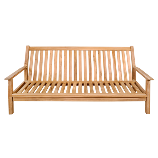 Outdoor Living - Loungebank teak 180cm, incl. kussen