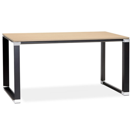 Bureau WARNER Naturel-Zwart 140x70cm