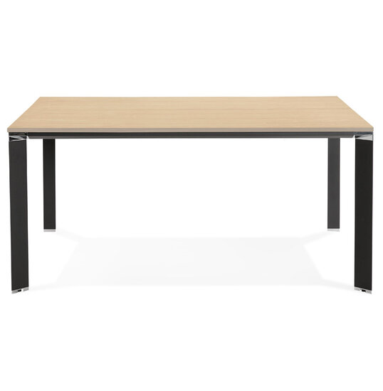 Bureau-Vergadertafel EFYRA Naturel-Zwart 160x160cm