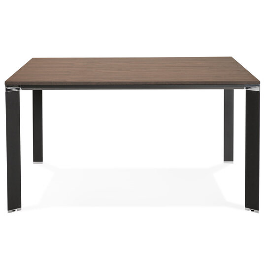 Bureau-Vergadertafel EFYRA Walnoot-Zwart 140x140cm