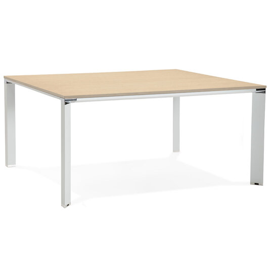 Bureau-Vergadertafel EFYRA Naturel-Wit 160x160cm