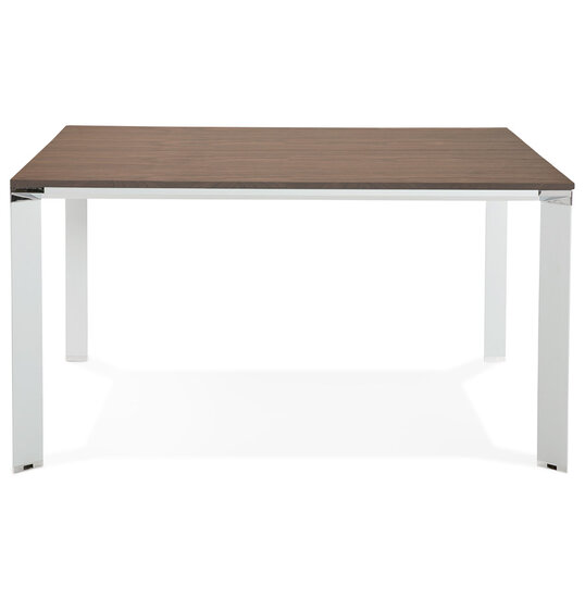 Bureau-Vergadertafel EFYRA Walnoot-Wit 140x140cm