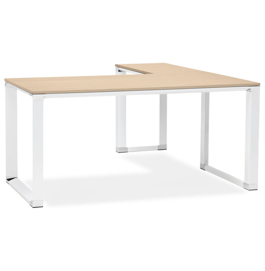 Hoekbureau WARNER Naturel-Wit 170x160cm