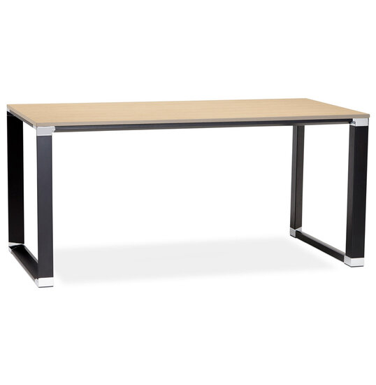 Bureau WARNER Naturel-Zwart 160x80cm