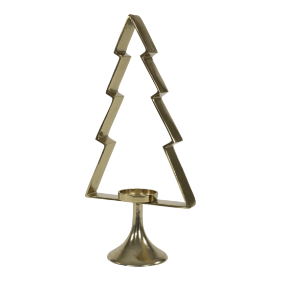 Outdoor Living - Kerstboom Aurum met windlicht alu goud 50cm