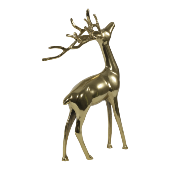 Outdoor Living - Figuur staand Hert alu goud 30x15x48cm