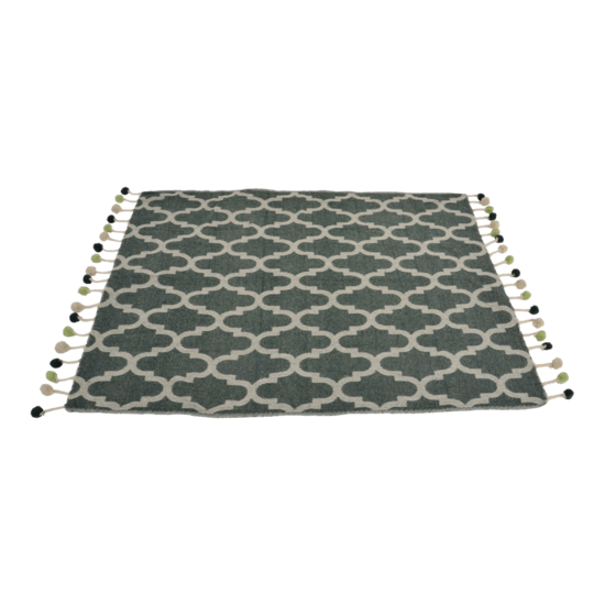 Outdoor Living - Plaid Pompon green, 125x150cm