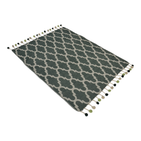 Outdoor Living - Plaid Pompon green, 125x150cm