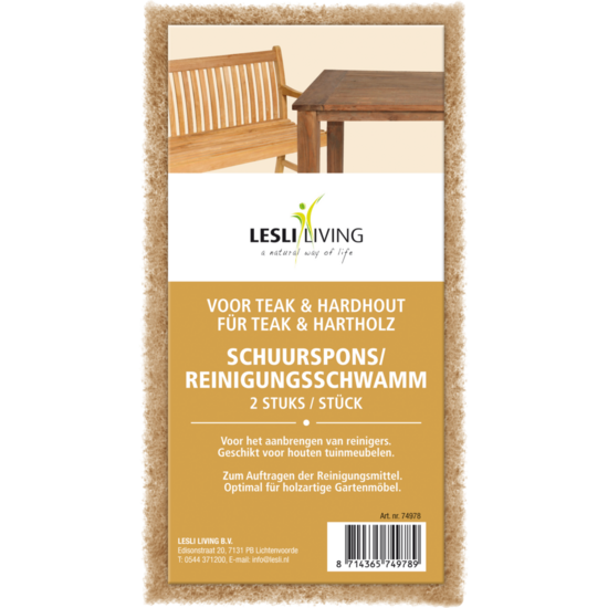 Outdoor Living - Scrubbing pads reiniging alle houtsoorten, set 2st