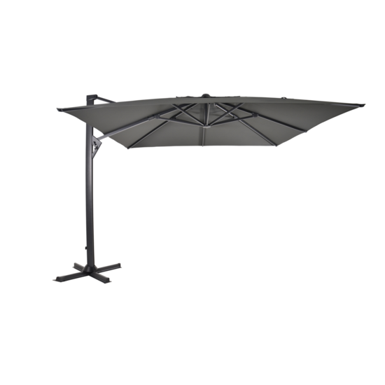 Outdoor Living - Zweefparasol Taurus grijs 3x3mtr