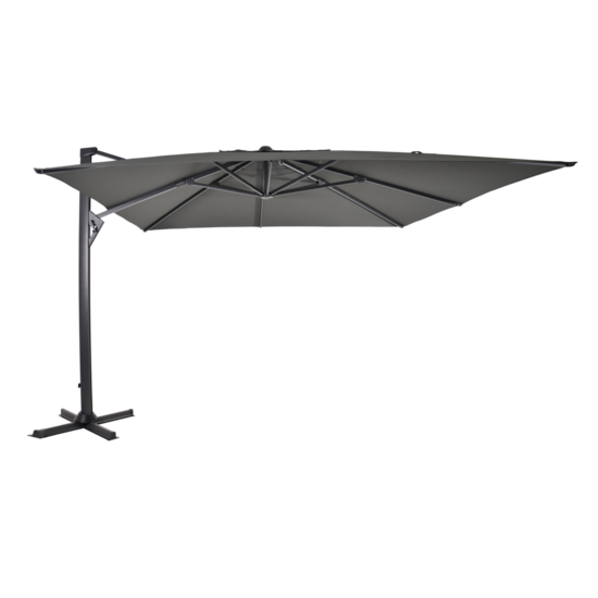 Outdoor Living - Zweefparasol Taurus grijs 3x4mtr