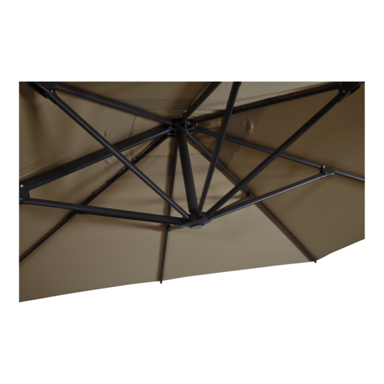 Zweefparasol-Libra-taupe-2,5x2,5mtr