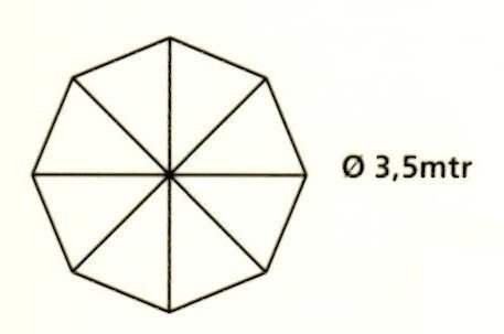 Parasol-Libra-ecru-&Oslash;3,5mtr