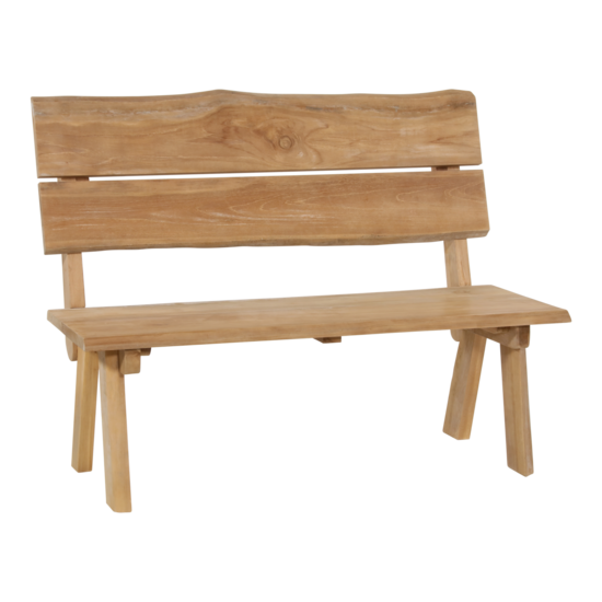 Outdoor Living - Bank teak boomstam 130cm