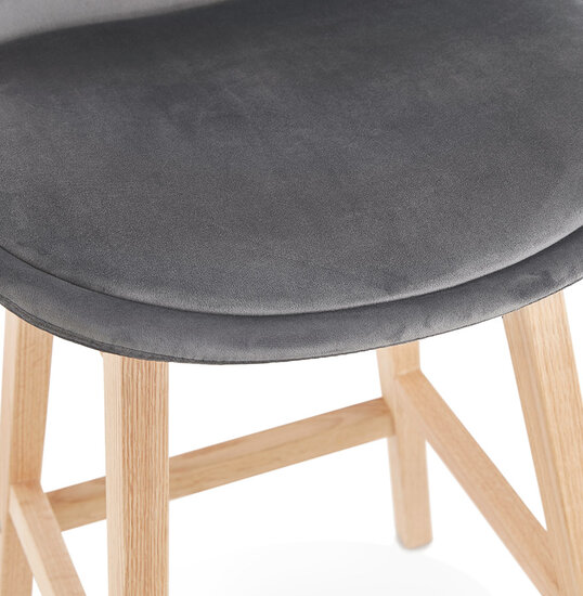 Maysun - Design Barkruk - BABETTE Grijs - Naturel