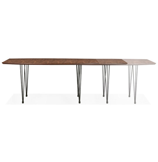 Maysun - Design Eettafel - STACY Walnoot Uitschuifbaar