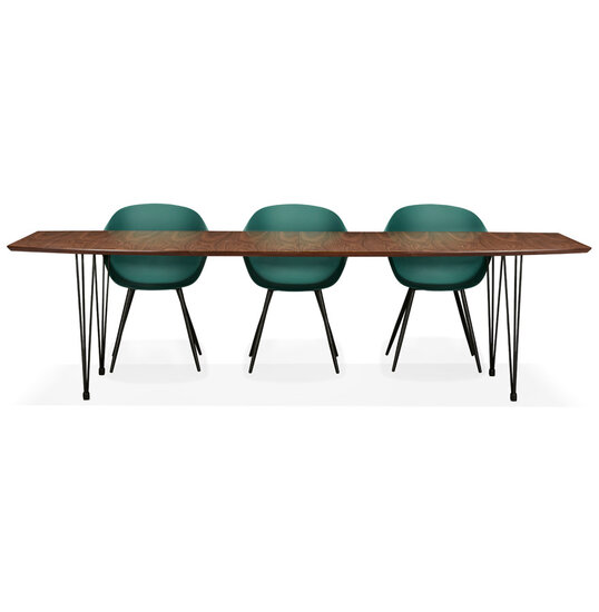 Maysun - Design Eettafel - STACY Walnoot Uitschuifbaar