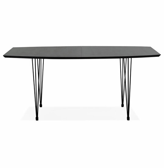 Maysun - Design Eettafel - STACY Zwart Uitschuifbaar