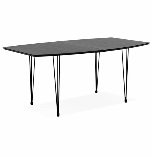 Maysun - Design Eettafel - STACY Zwart Uitschuifbaar