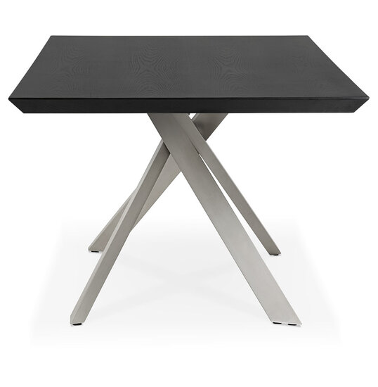 Maysun - Design Eettafel - ROXAN Zwart - Geborsteld 200x100cm