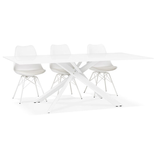 Maysun - Design Eettafel - MALOE Wit - Wit 200x100cm