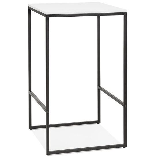 Maysun - Bartafel - MILES Wit - Zwart 60x60x102cm