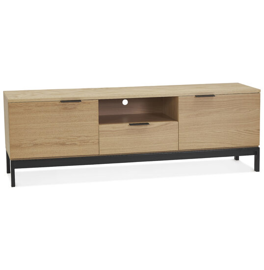 Maysun - TV Meubel - KATELIN - Naturel - Zwart 150x40x50cm