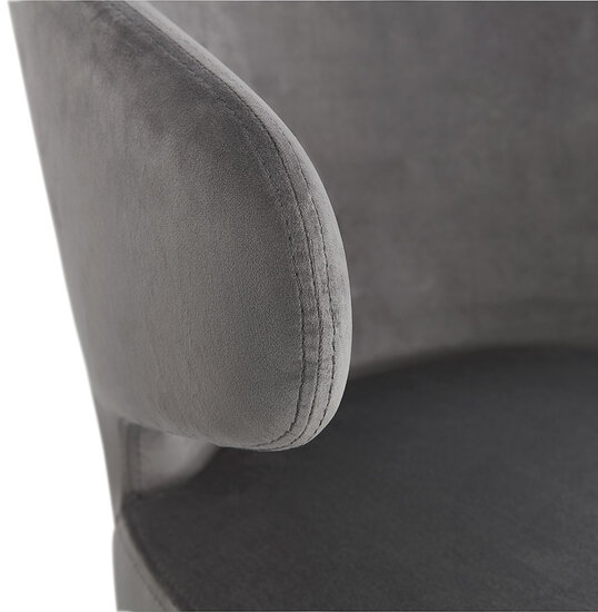 Maysun - Design Fauteuil- MEGAN Grijs - Zwart