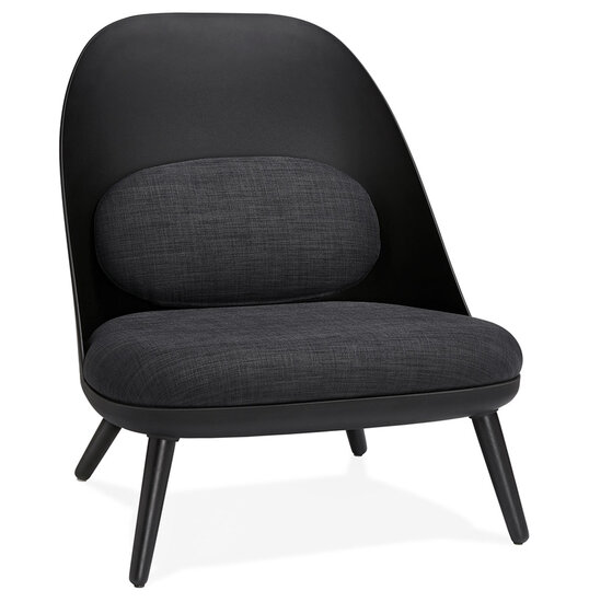 Maysun - Design Fauteuil- KAJAL Zwart - Donkergrijs