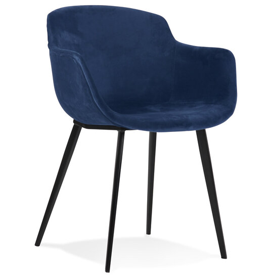 Maysun - Design Stoel - LOREEN Blauw - Zwart