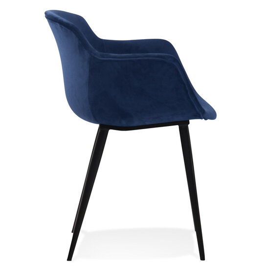 Maysun - Design Stoel - LOREEN Blauw - Zwart