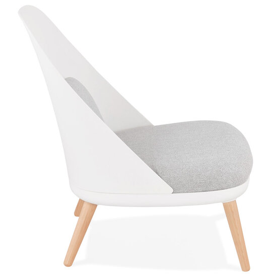 Maysun - Design Fauteuil - KAJAL Wit - Lichtgrijs