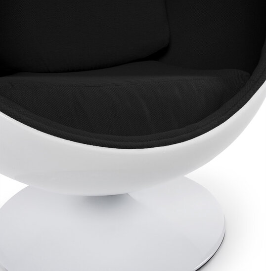 Maysun - Design Fauteuil - UFO Wit - Zwart