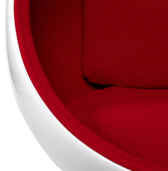 Maysun - Design Fauteuil - UFO Wit - Rood