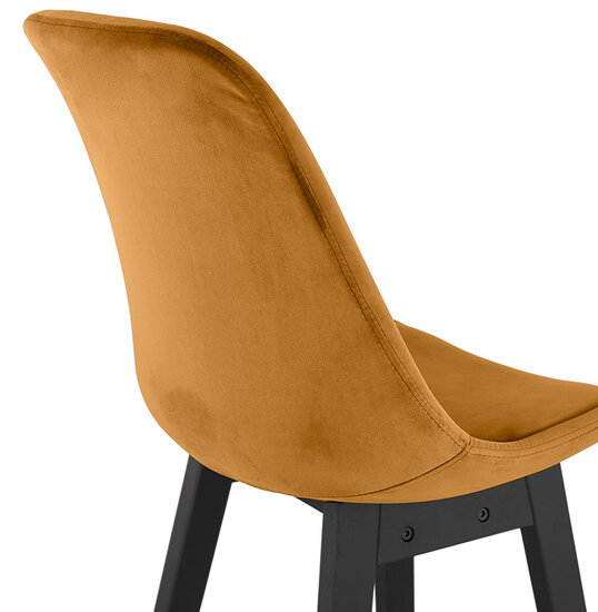 Maysun - Design Barkruk - BABETTE Mustard - Zwart